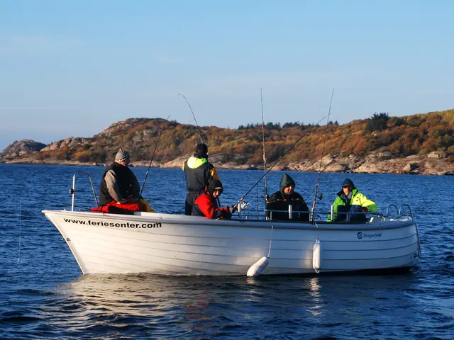 Austrian waters see a German engaging in fishing activities.