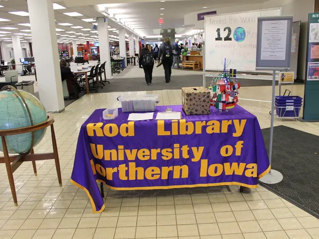 Display at World Expo Dubai showcasing India's cultural heritage, technological advancements, and...