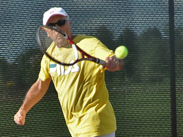 Persistent as in tennis, she refuses to yield.